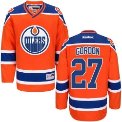 Boyd Gordon Reebok Edmonton Oilers Premier Orange Third NHL Jersey