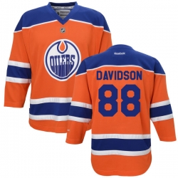 Brandon Davidson Reebok Edmonton Oilers Premier Orange Alternate Jersey