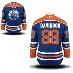 Brandon Davidson Reebok Edmonton Oilers Authentic Royal Blue Home Jersey