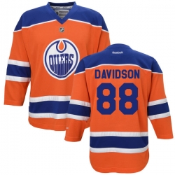 Brandon Davidson Reebok Edmonton Oilers Authentic Orange Alternate Jersey