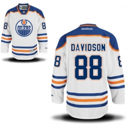 Brandon Davidson Youth Reebok Edmonton Oilers Premier White Away Jersey