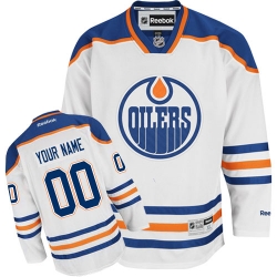 Reebok Edmonton Oilers Customized Premier White Away NHL Jersey