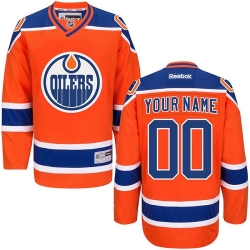 Reebok Edmonton Oilers Customized Authentic Orange Third NHL Jersey