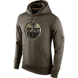 NHL Edmonton Oilers Nike Olive Salute To Service KO Performance Hoodie