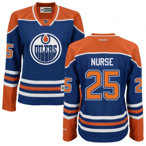 Darnell Nurse Women's Reebok Edmonton Oilers Authentic Royal Blue Home