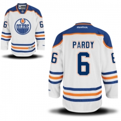 Adam Pardy Reebok Edmonton Oilers Premier White Away Jersey