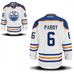 Adam Pardy Reebok Edmonton Oilers Authentic White Away Jersey
