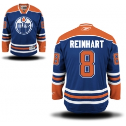 Griffin Reinhart Reebok Edmonton Oilers Premier Royal Blue Home Jersey