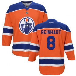 Griffin Reinhart Reebok Edmonton Oilers Premier Orange Alternate Jersey