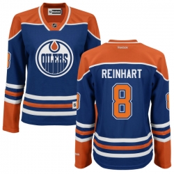 Griffin Reinhart Women's Reebok Edmonton Oilers Authentic Royal Blue Home Jersey