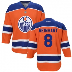 Griffin Reinhart Youth Reebok Edmonton Oilers Premier Orange Alternate Jersey