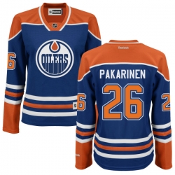 Iiro Pakarinen Women's Reebok Edmonton Oilers Authentic Royal Blue Home Jersey