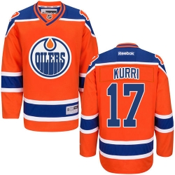 Jari Kurri Reebok Edmonton Oilers Premier Orange Third NHL Jersey