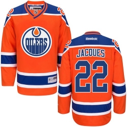 Jean-Francois Jacques Reebok Edmonton Oilers Premier Orange Third NHL Jersey