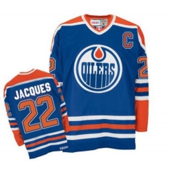 Jean-Francois Jacques CCM Edmonton Oilers Premier Royal Blue Throwback NHL Jersey