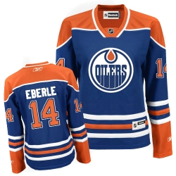 Jordan Eberle Women's Reebok Edmonton Oilers Authentic Royal Blue Home NHL Jersey