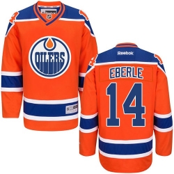 Jordan Eberle Women's Reebok Edmonton Oilers Authentic Orange Third NHL Jersey