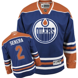 Andrej Sekera Reebok Edmonton Oilers Authentic Royal Blue Home NHL Jersey