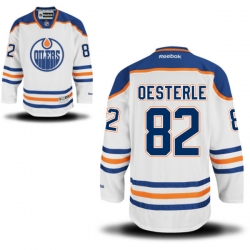 Jordan Oesterle Reebok Edmonton Oilers Premier White Away Jersey