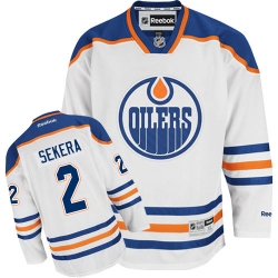 Andrej Sekera Reebok Edmonton Oilers Authentic White Away NHL Jersey