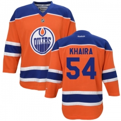 Jujhar Khaira Youth Reebok Edmonton Oilers Premier Orange Alternate Jersey