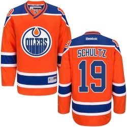 Justin Schultz Reebok Edmonton Oilers Premier Orange Third NHL Jersey