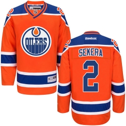 Andrej Sekera Reebok Edmonton Oilers Authentic Orange Third NHL Jersey