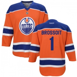 Laurent Brossoit Reebok Edmonton Oilers Premier Orange Alternate Jersey