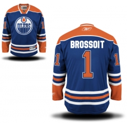 Laurent Brossoit Reebok Edmonton Oilers Authentic Royal Blue Home Jersey