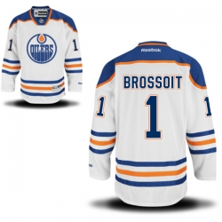 Laurent Brossoit Youth Reebok Edmonton Oilers Premier White Away Jersey