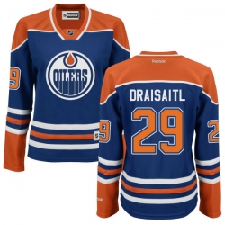 Leon Draisaitl Women's Reebok Edmonton Oilers Premier Royal Blue Home Jersey