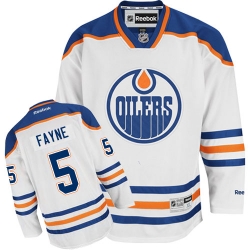 Mark Fayne Reebok Edmonton Oilers Authentic White Away NHL Jersey