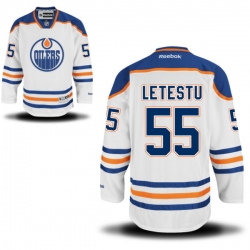 Mark Letestu Reebok Edmonton Oilers Premier White Away Jersey