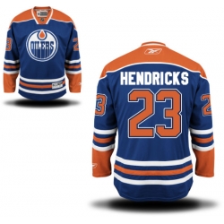 Matt Hendricks Youth Reebok Edmonton Oilers Authentic Royal Blue Home Jersey