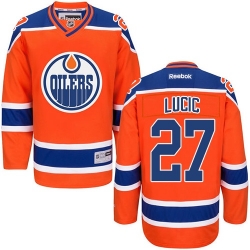 Milan Lucic Reebok Edmonton Oilers Premier Orange Third NHL Jersey