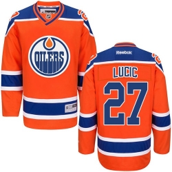 Milan Lucic Youth Reebok Edmonton Oilers Premier Orange Third NHL Jersey