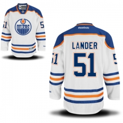 Anton Lander Reebok Edmonton Oilers Premier White Away Jersey