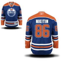 Nikita Nikitin Reebok Edmonton Oilers Premier Royal Blue Home Jersey