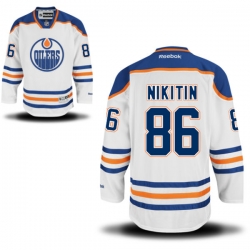Nikita Nikitin Reebok Edmonton Oilers Premier White Away Jersey
