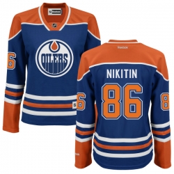 Nikita Nikitin Women's Reebok Edmonton Oilers Premier Royal Blue Home Jersey