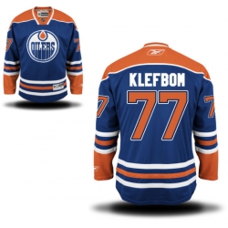 Oscar Klefbom Reebok Edmonton Oilers Premier Royal Blue Home Jersey