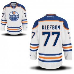 Oscar Klefbom Reebok Edmonton Oilers Premier White Away Jersey