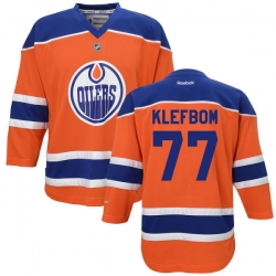 Oscar Klefbom Reebok Edmonton Oilers Premier Orange Alternate Jersey