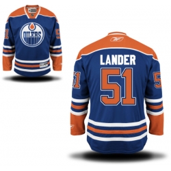 Anton Lander Reebok Edmonton Oilers Authentic Royal Blue Home Jersey