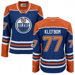 Oscar Klefbom Women's Reebok Edmonton Oilers Authentic Royal Blue Home Jersey