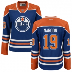 Patrick Maroon Women's Reebok Edmonton Oilers Premier Royal Blue Home Jersey