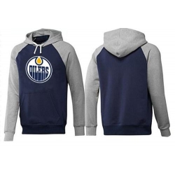NHL Edmonton Oilers Big & Tall Logo Pullover Hoodie - Navy/Grey