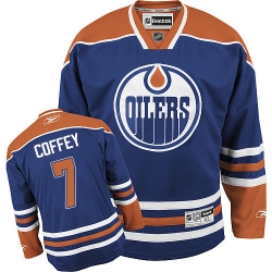 Paul Coffey Reebok Edmonton Oilers Authentic Royal Blue Home NHL Jersey