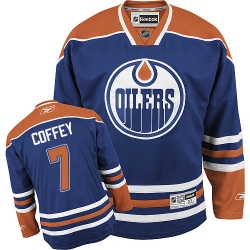 Paul Coffey Reebok Edmonton Oilers Premier Royal Blue Home NHL Jersey