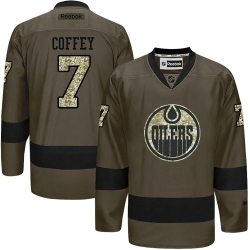 Paul Coffey Reebok Edmonton Oilers Authentic Green Salute to Service NHL Jersey